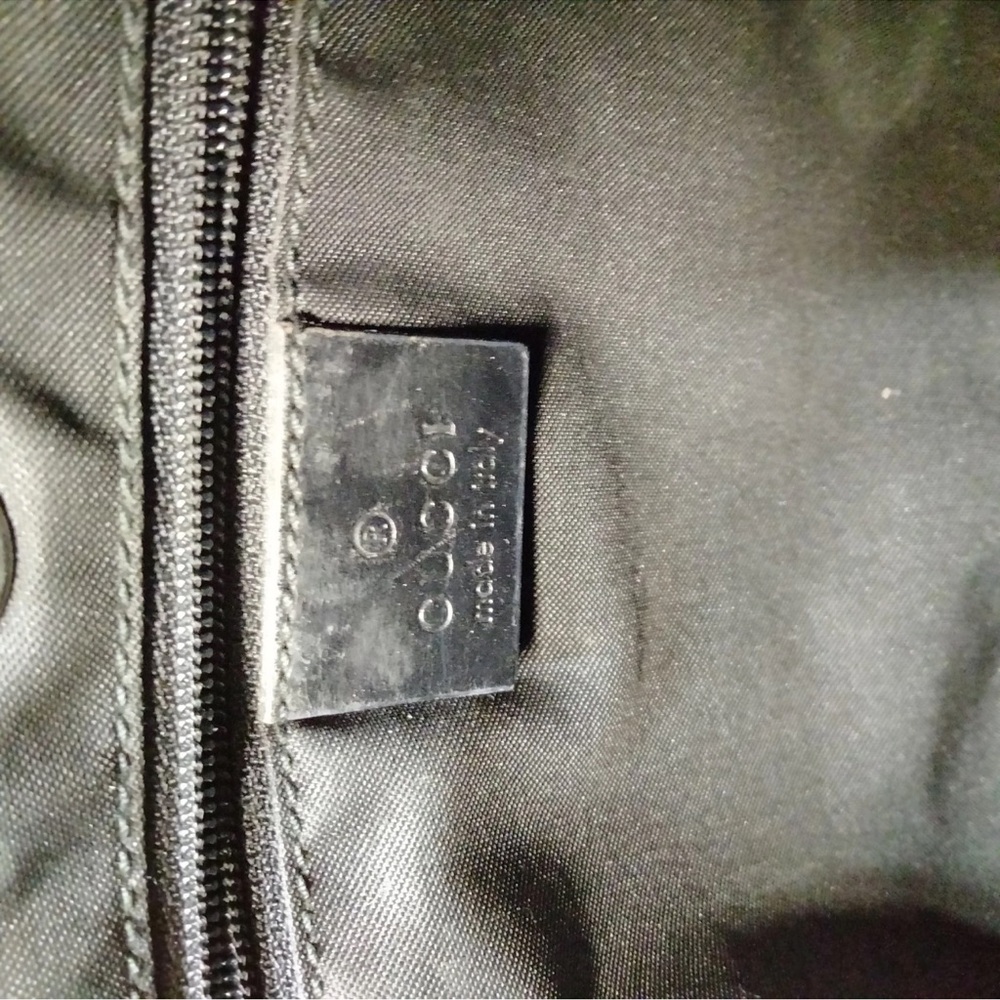 EUC Gucci Tom Ford Era Black Suede GG Monogram Shoulder Bag w/Metal on Strap - Picture 7 of 9